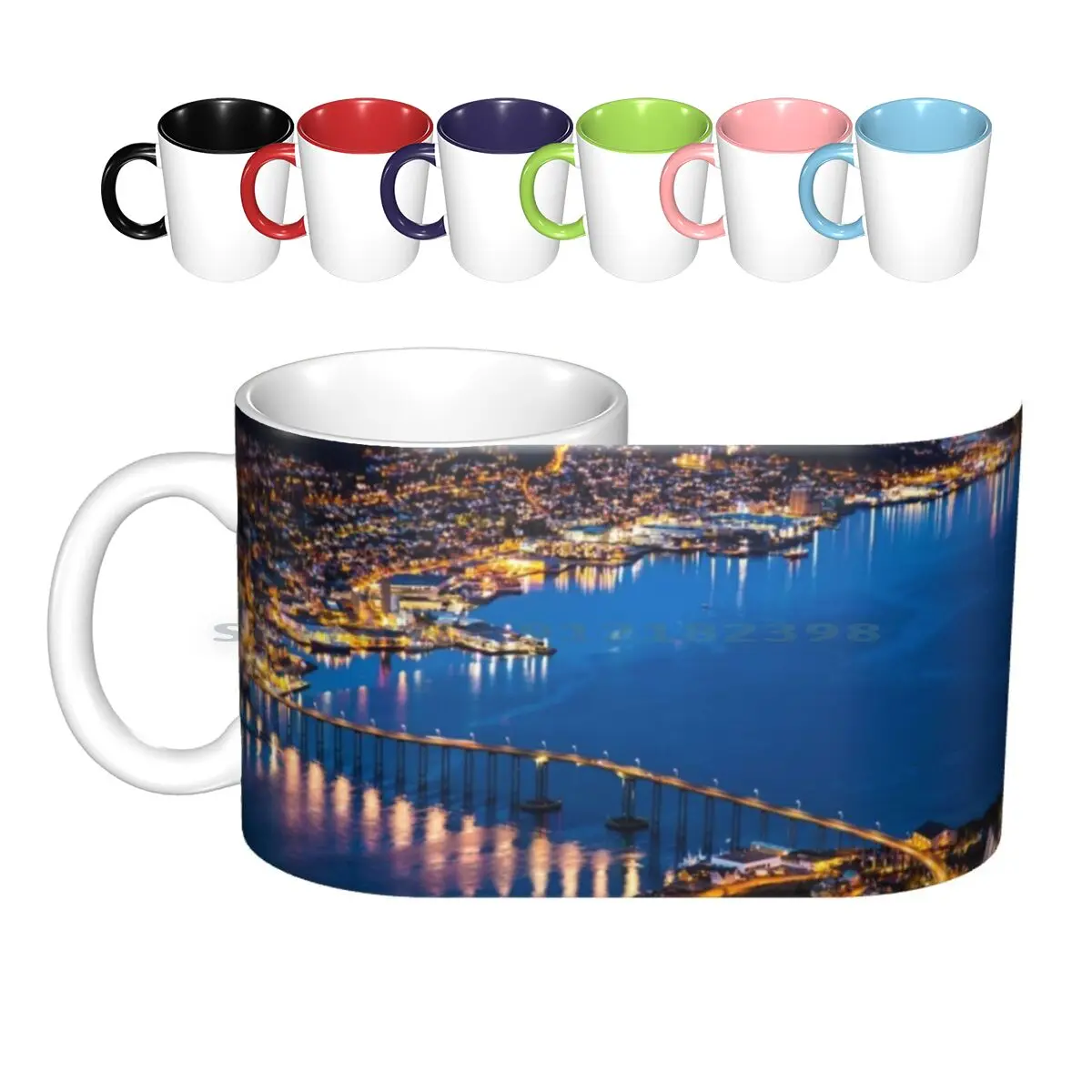 

Tromso # 2 Ceramic Mugs Coffee Cups Milk Tea Mug Tromso Norway Nordic Norge Scandinavia Europe North Northern Norway View