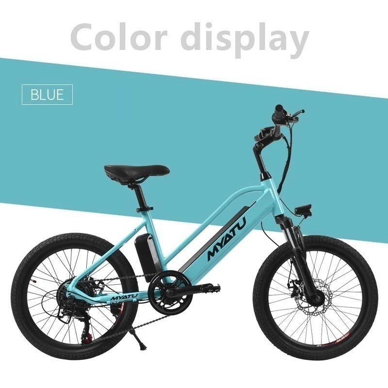 MYATU Electric Bikes Adults 2 Wheels 20 Inch Bicycle Brushless Motor 250W 36V Black Red/Blue Portable E bike Scooter | Спорт и