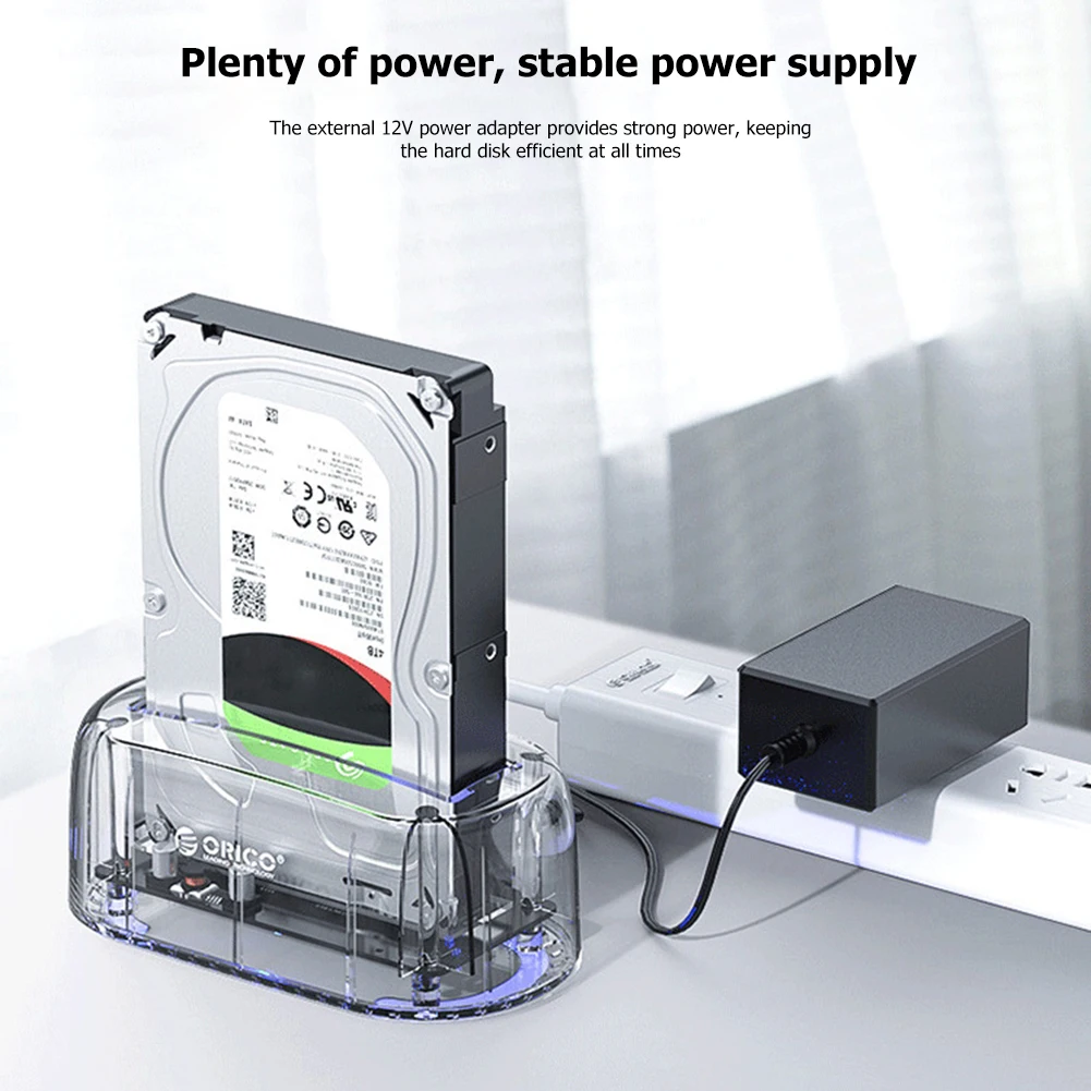 hard drive external enclosure adapter 5gbps usb3 0 type b transparent sata hdd ssd docking station base hard disk connector free global shipping