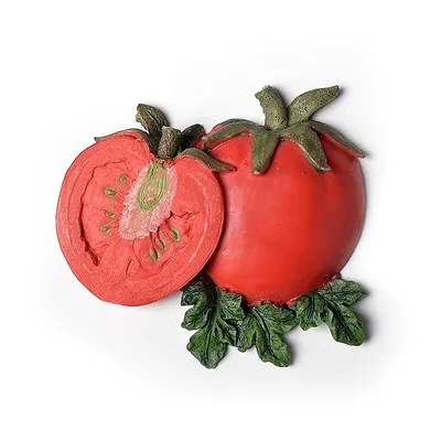 tomato 3D стерео фруктовое имитирование магнит на холодильник томатный виноград персик водяной мелом яблоко соломы сосна Яблоко оранжевый груша украшение на холодильник - Цвет: tomato