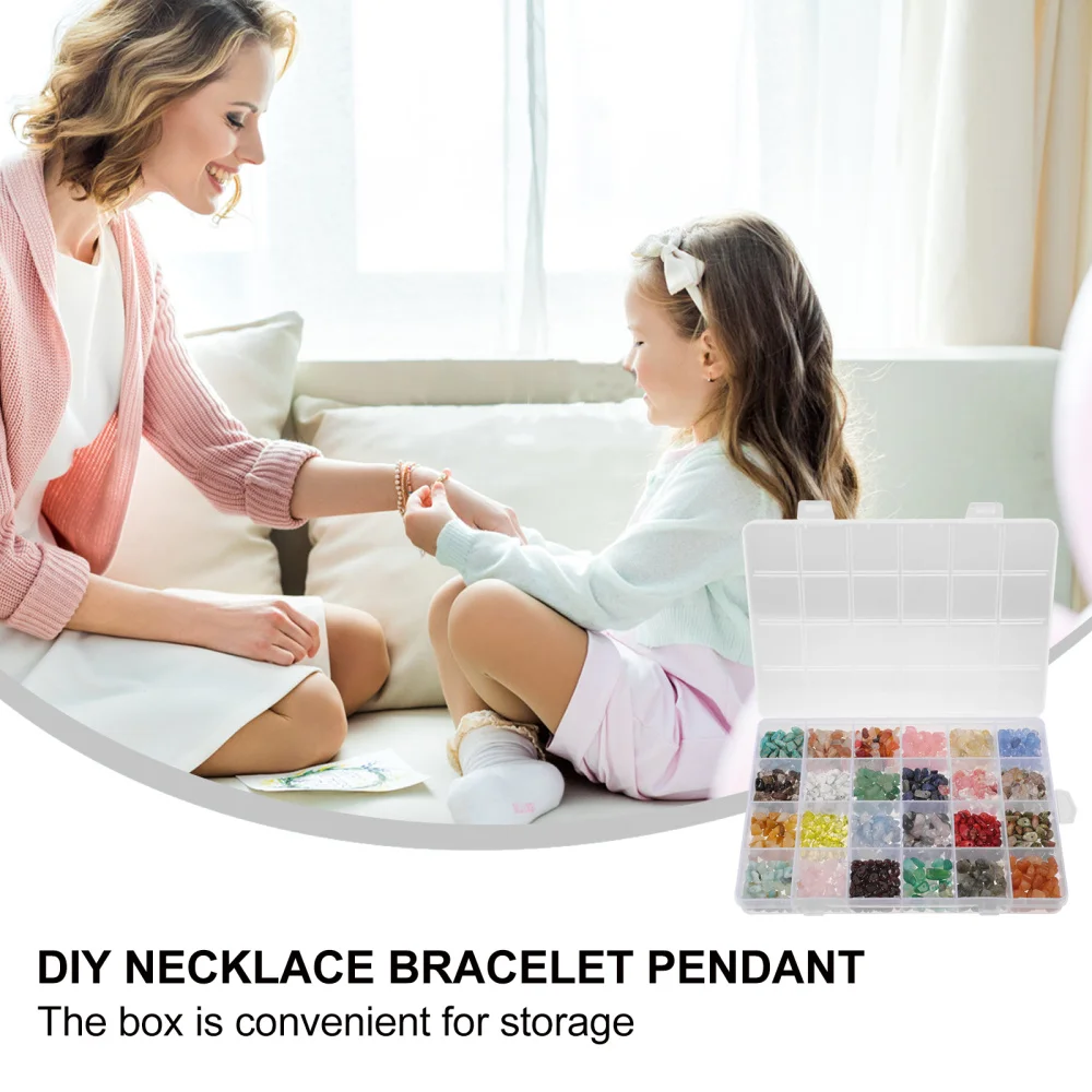 

1 Box Irregular Chips Stone Beads Natural Stone Craft Beads for DIY Jewelry