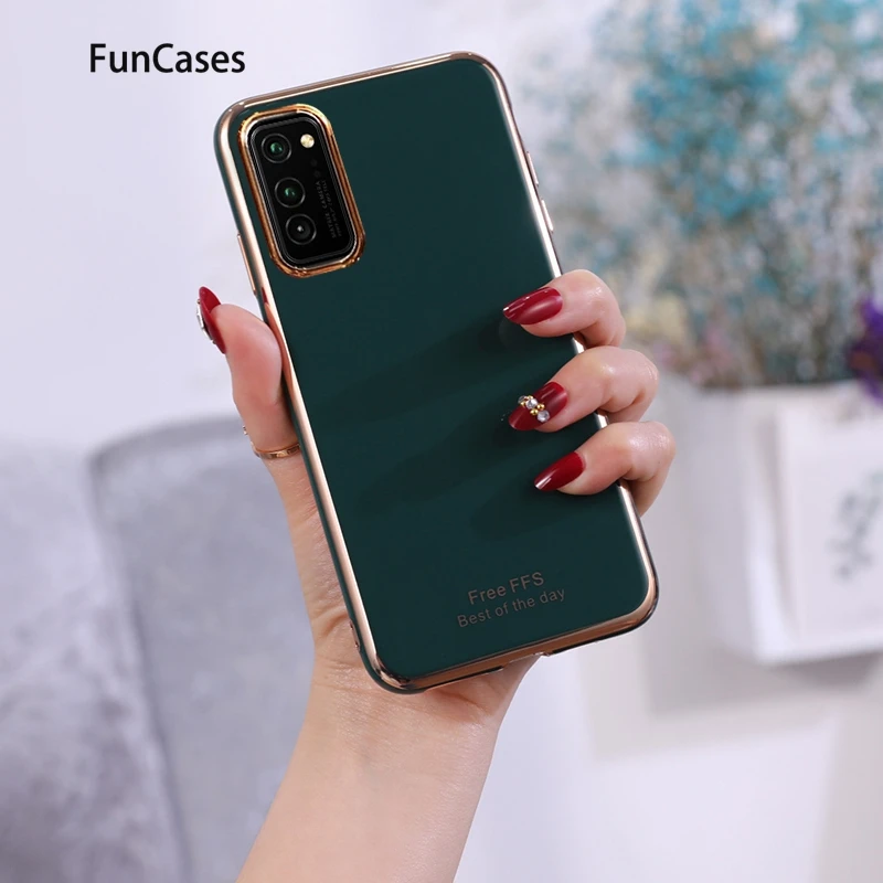 Пластиковые чехлы для funda Huawei Honor V20 красочные Estojo Мягкий Силиконовый протектор