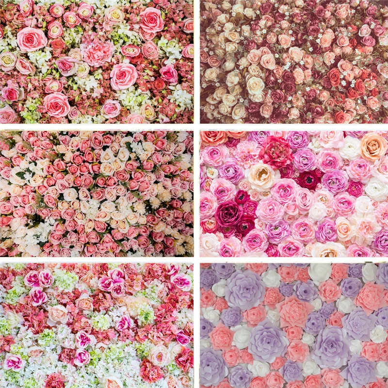 Виниловый фон для фотосъемки Nitree фотогалерея Роза цветы стена свадебная