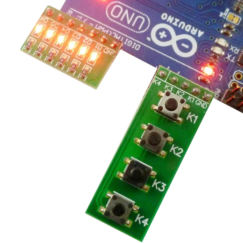 Набор светодиодных кнопок для Arduino UNO MEGA2560 Pro Mini Nano Due Raspberry Pi Teensy ++ ARM AVR PIC Development TB371 *