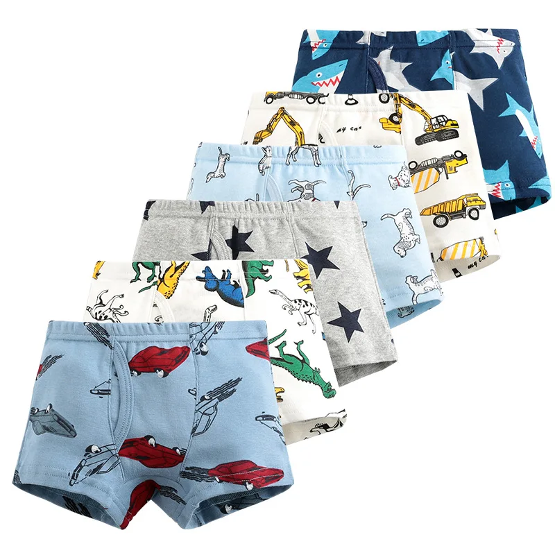 

Sharely Sheep Little Boys Soft Cotton Boxer Briefs Dinosaur Truck Shark Baby Toddler Kids Short Panties Underwear 6 Pack