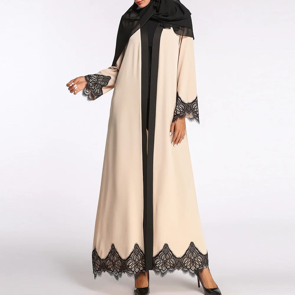 BNSQ мусульманское abaya длинное платье кимоно длинные халаты Jubah Дубай Ближний