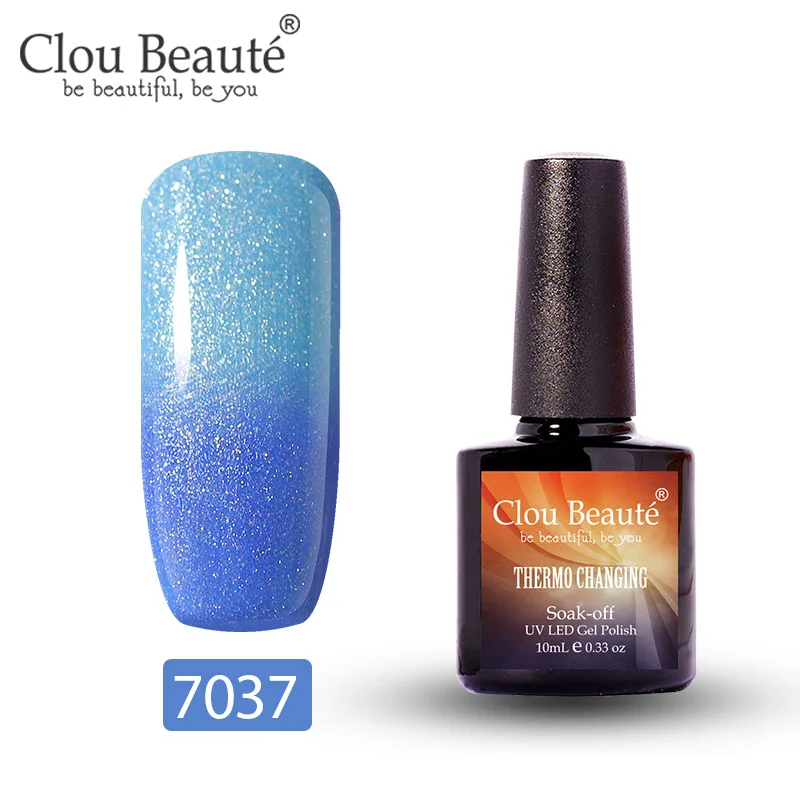 7037 Clou Beaute гель-лак, меняющий цвет в зависимости от температуры, гибридный УФ-лак для ногтей, стойкий, растворимый гель, 10 мл - Цвет: 7037