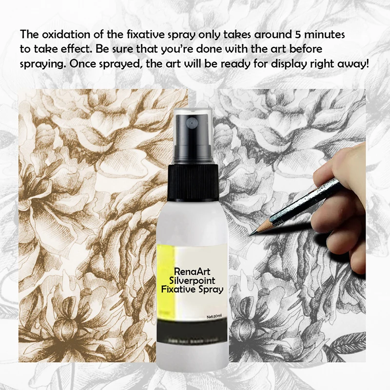 

30/100ml Quick Dry Fixer Sprayer Oxidation Liquid Paint Art Fixed Artist Spray Protective Coating H-best