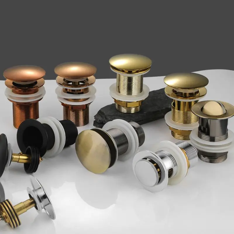 Brass Pop-up Drain Bathroom Basin Sink Plugs Overflow Hole Bath Faucet Kit New | Обустройство дома