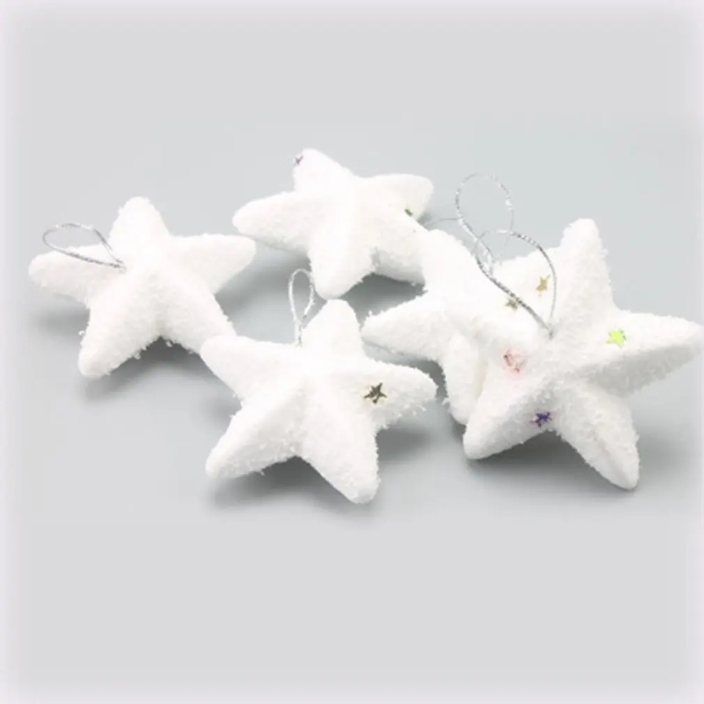 Пенопластовый белоснежный колокольчик со звездами Снежинка подвесная подвеска