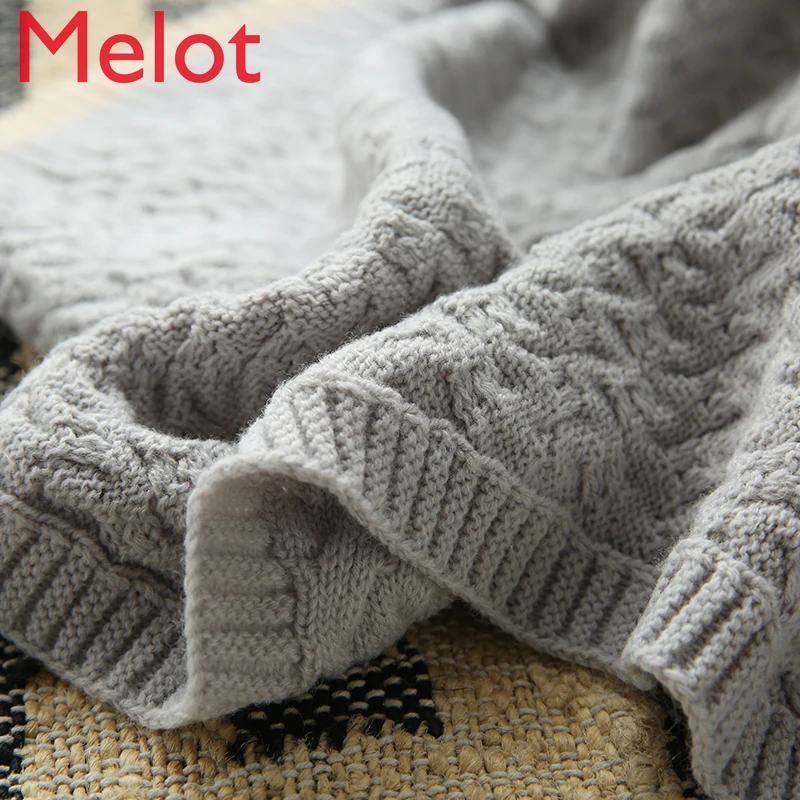 

High-End Warm Cashmere Blanket Crocheted Coral Fleece Blanket Thickening Blanket Fleece Blanket Blankets For Beds