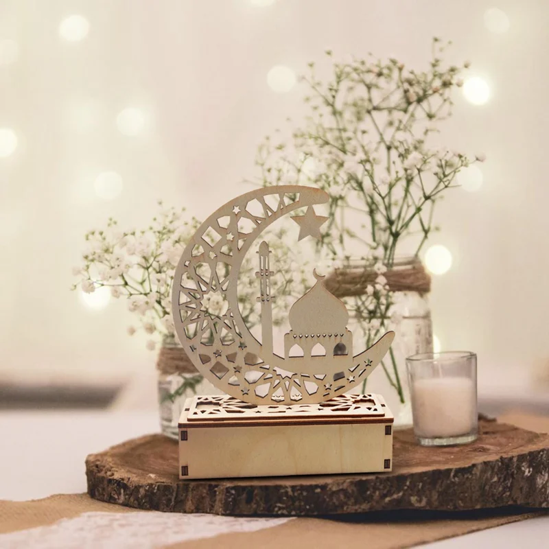 

EID Wooden Crafts Pendant Eid Mubarak Decoration For Home Islamic Mosque Muslim Party Supplies Eid Al Adha Ramadan Kareem Decor