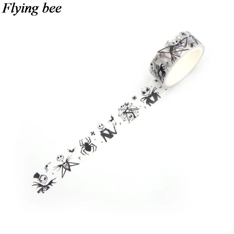 Flyingbee 4 шт./компл. ужастиков лента с рисунками убийца клейкая лента ночь перед Рождеством Бумага лента Washi Стикеры комплект X0640