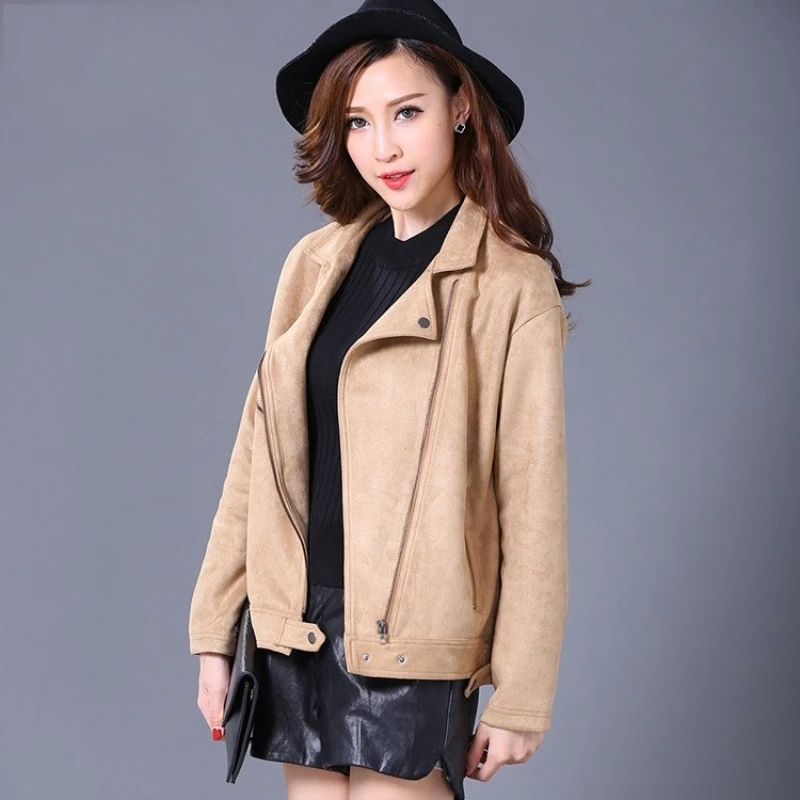 Весна-Осень 2020 новое замшевое пальто для женщин плюс размер бренд отложной