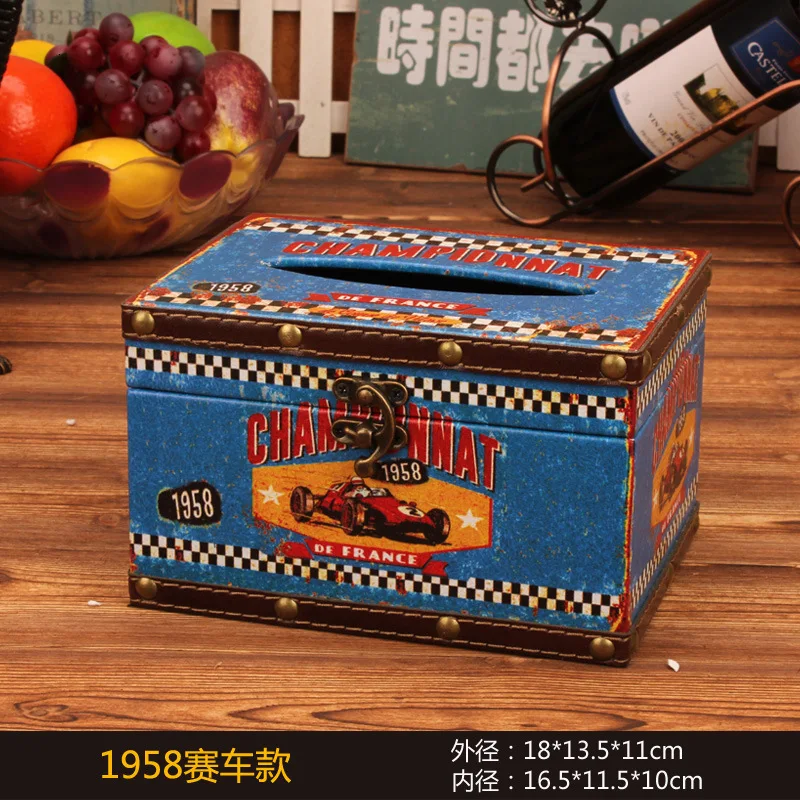 Ретро держатель для салфеток креативный контейнер железная коробка домашний