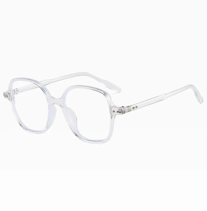 

Elbru Vintage Oversized Square Glasses Frame Ultralight Anti Blue Light Plain Eyewear Transparent Frame Student Computer Goggles