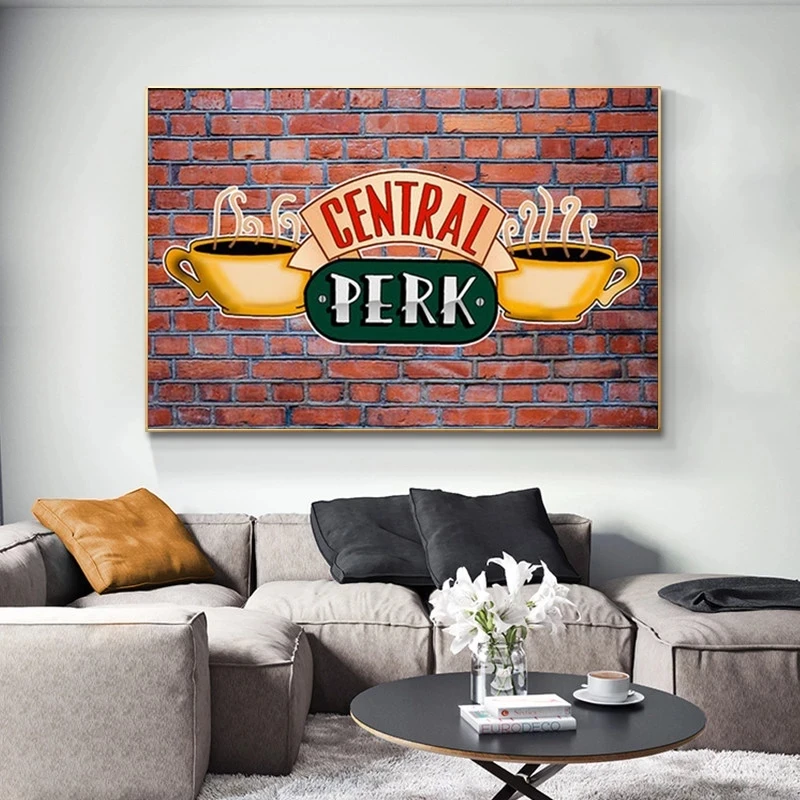 

Central Perk Cafe Canvas Painting Friends TV Show Posters and Prints Scandinavian Wall Art Picture Cuadros for Living Room Decor