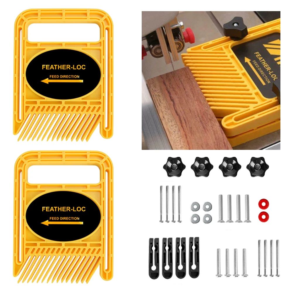 

1pair Accessories Table Saw Featherboard Safety Device Woodworking Tools Durable DIY For Fence Carpentry Easy Install Portable