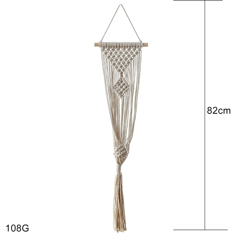 

Bohemia Woven Cotton Rope Hanging Decor Basket Home Decoration Wall Mounted Flower Baskets Decor Pot Accessories Garden Supplies