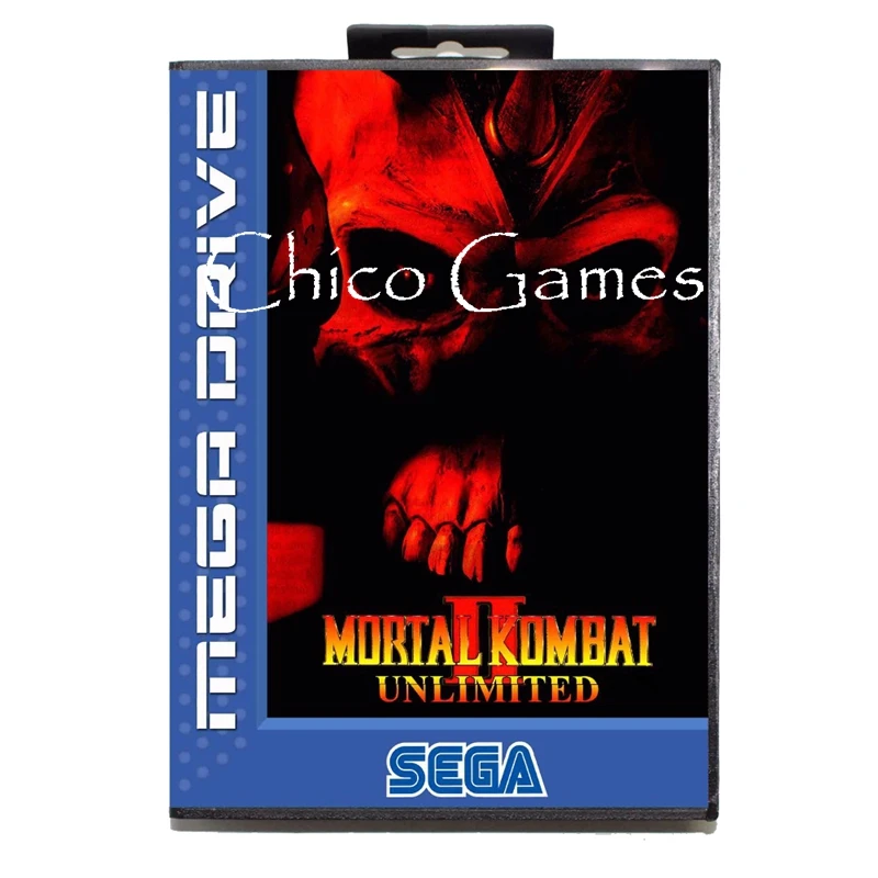 Sega MD игровая карта Mortal Kombat II неограниченный Европейский чехол для MegaDrive консоль 16