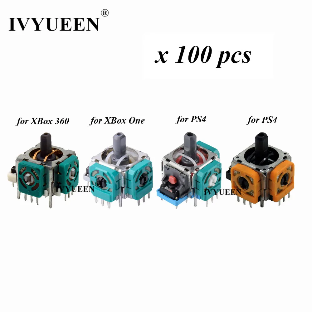 IVYUEEN 100 шт. 3D Джойстик для джойстика Dualshock 4 PS4 DS4 Pro тонкий джойстик XBox One 360