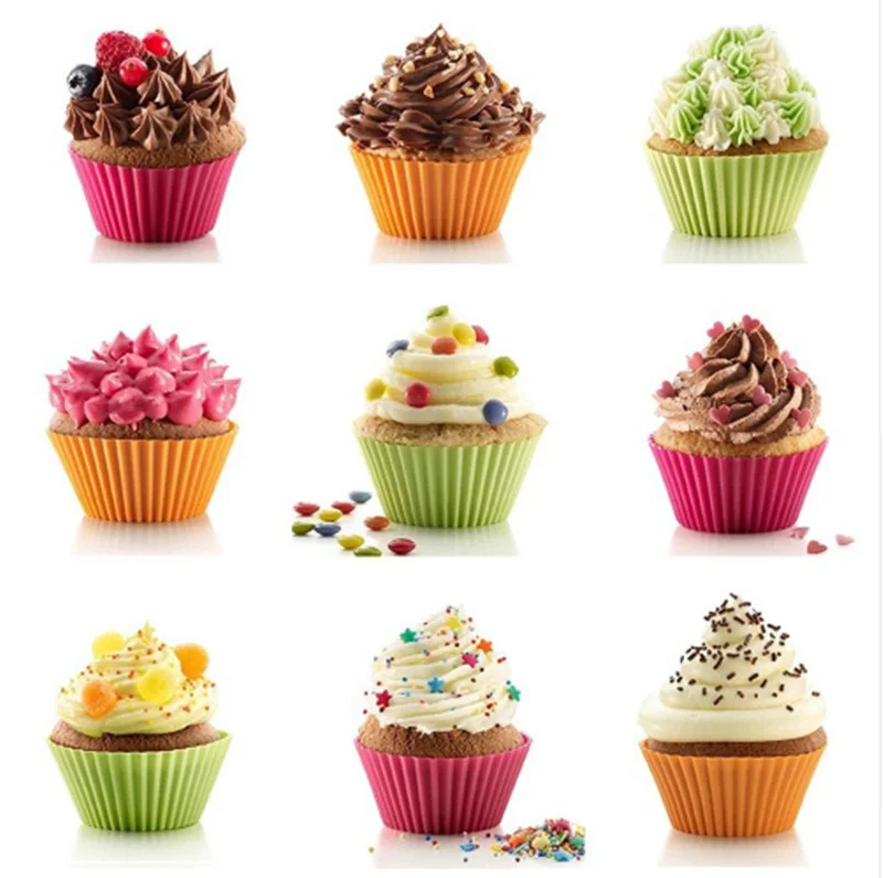 12 шт. силиконовые формы капкейк сердечко силиконовый для торта мыла прессформы