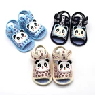 Детская летняя обувь с рисунком панды; Сандалии для новорожденных мальчиков и девочек; Нескользящая дышащая детская обувь; 0-18 месяцев