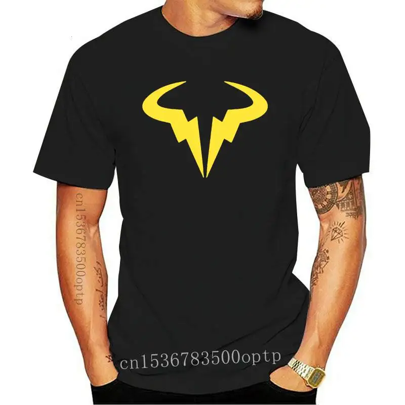 

New 2021 Summer 2021 Printed Cotton Casual Short Sleeve Big Yards T Shirt Men Rafaels Nadal Natto Bull T-shirt Top Tees