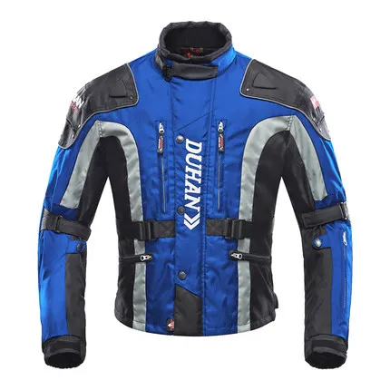 D-023-Jacket-Blue DUHAN мотоциклетная куртка для верховой езды ветрозащитная мотоциклетная Защитная Экипировка для всего тела осенне-зимняя мотоциклетная одежда - Цвет: D-023-Jacket-Blue