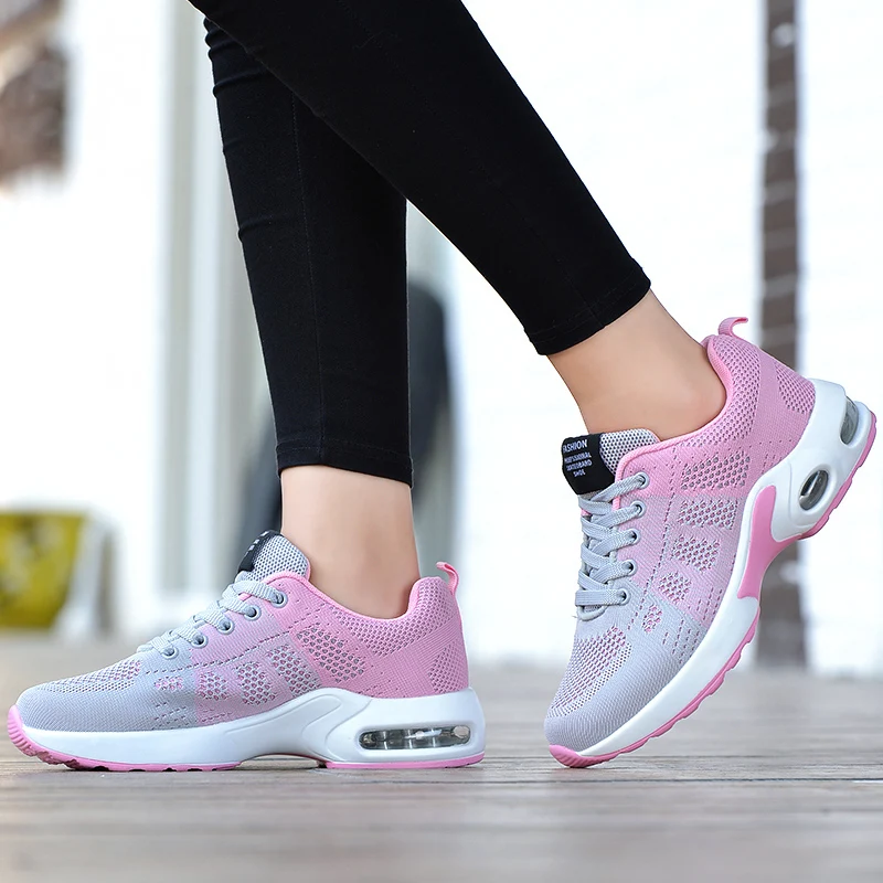 

Women Running Sneakers Autumn Breathable Lightweight Ladies Casual Shoe Comfortable Lace-up Cushioned Sneakers Zapatillas Hombre