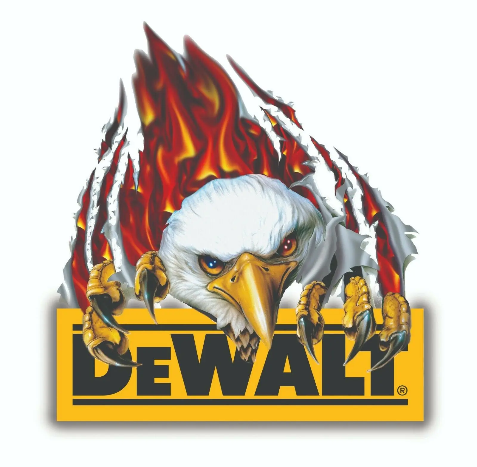 Декаль Dewalt Logo QTY набор виниловых наклеек для мотоциклов, шлемов, JDM JEEP Van Bike Offroad RV A4 Q3 Polo Deco Meterial 15cm on.