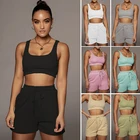 Костюм для бега и тренировок, спортивный костюм для женщин, комплект из 2 предметов, костюм для бега и фитнеса, костюм для бега, короткий комплект для йоги, спортивная одежда, одежда для спортзала