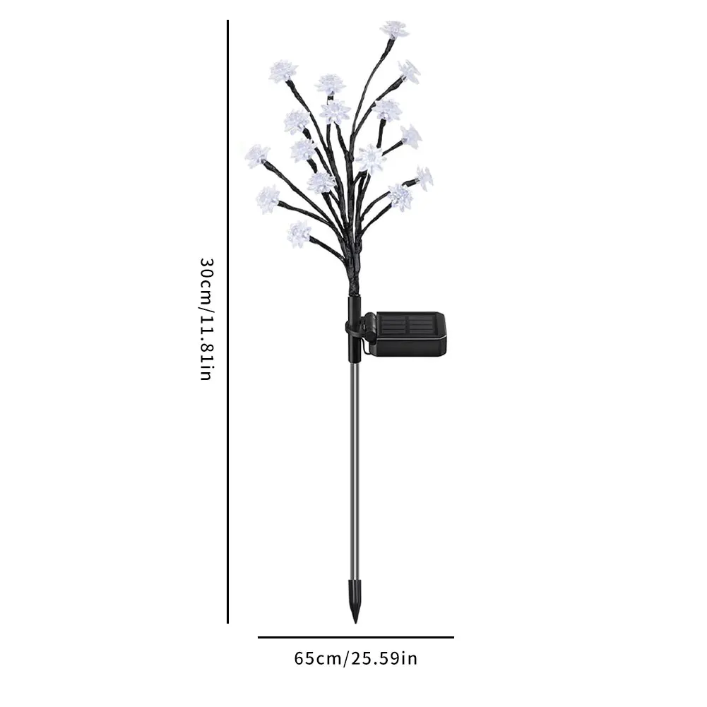 

Solar Flower Lights Garden Waterproof Flash String 20LED Stake Lamp Decoration Warm Light For Garden Lawn Landscape Holiday Lamp