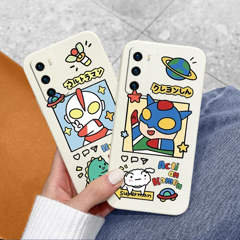 

Anime Cosmic Man Phone Case For Huawei P40 P40Lite P30 P20 Mate 40 40Pro 30 20 Pro Lite P Smart 2021 Y7a Liquid Silicone Cover