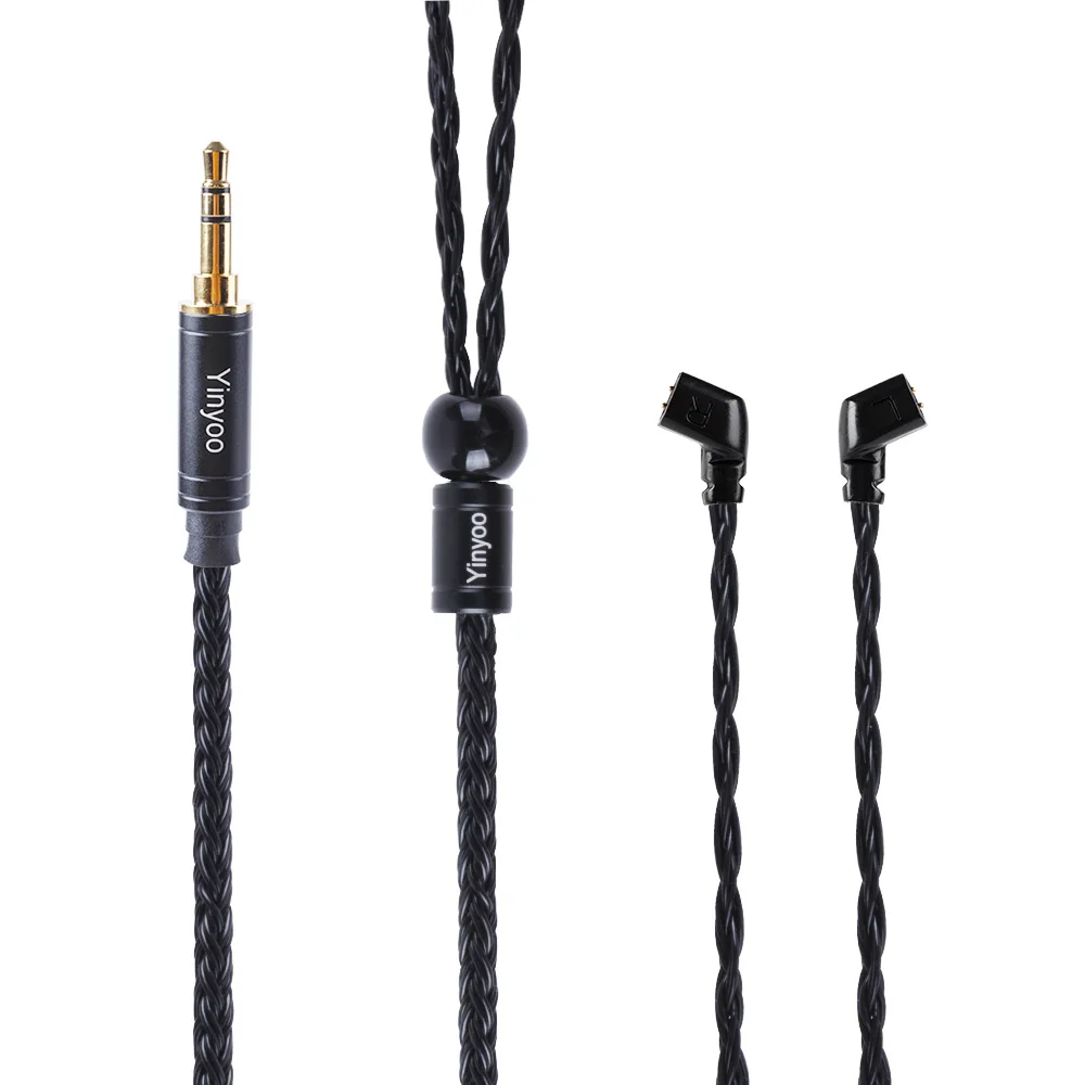 HOT! Yinyoo 16 Core Silver Plated Cable 2.5/3.5/4.4mm Balanced Cable For ZS10 PRO ZSN PRO ZST C12 V90 Blon BL-03 - Цвет: 3.5QDC