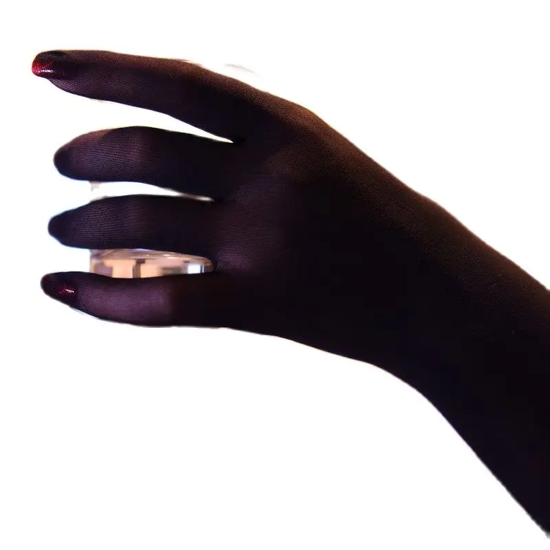 Тонкие шелковые чулки с пятью пальцами длинные женские бесшовные перчатки