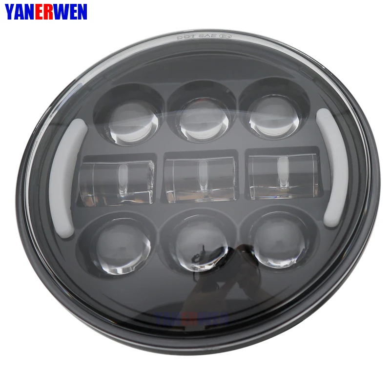 2 X 5.75 inch Iron 883 Dyna Headlamp 5.75&quot LED Headlights DRL for Triumph Rocket iii 3 Speed Tripl &amp Street Triple 5 3/4&quot Lamp |