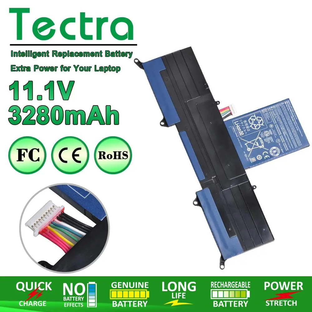 Новый аккумулятор AP11D3F для ноутбука Acer Aspire S3 951 MS2346 AP11D4F 3ICP5/65/88 3ICP5/67/90 11 1 V