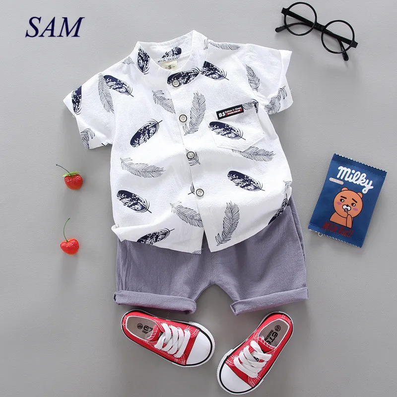 Костюм детский летний из футболки с коротким рукавом и шортов | Детская одежда