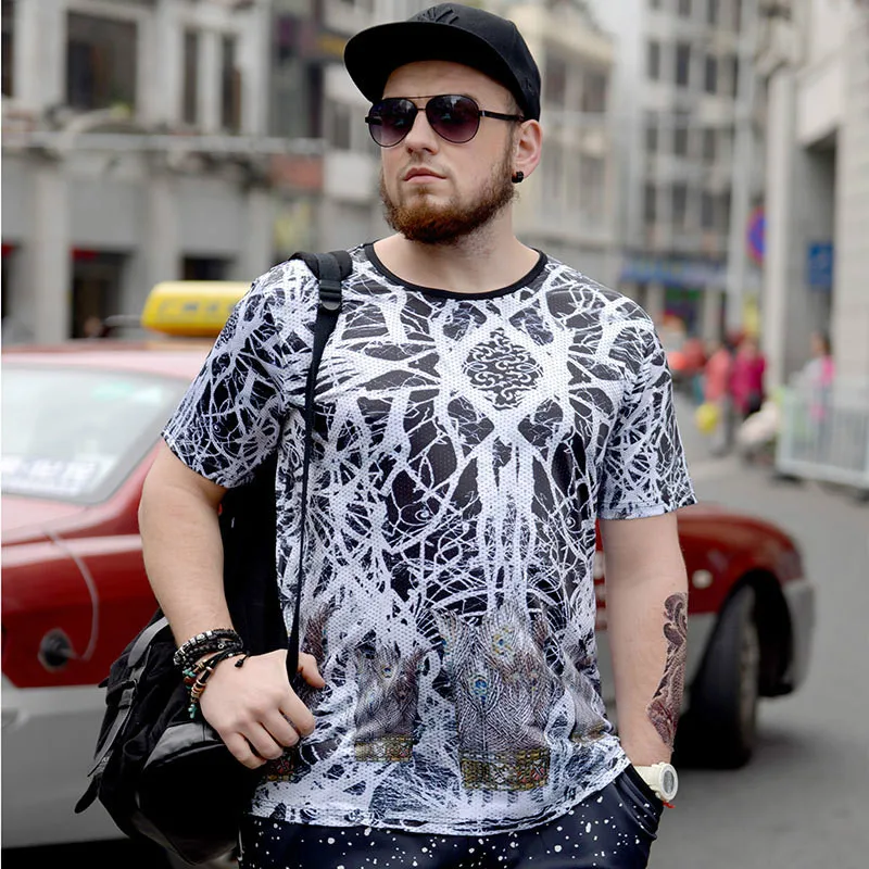 

2021 new leisure 3D printing short sleeve T-shirt, round neck fashion street shirt, sports sweat absorbing clothes