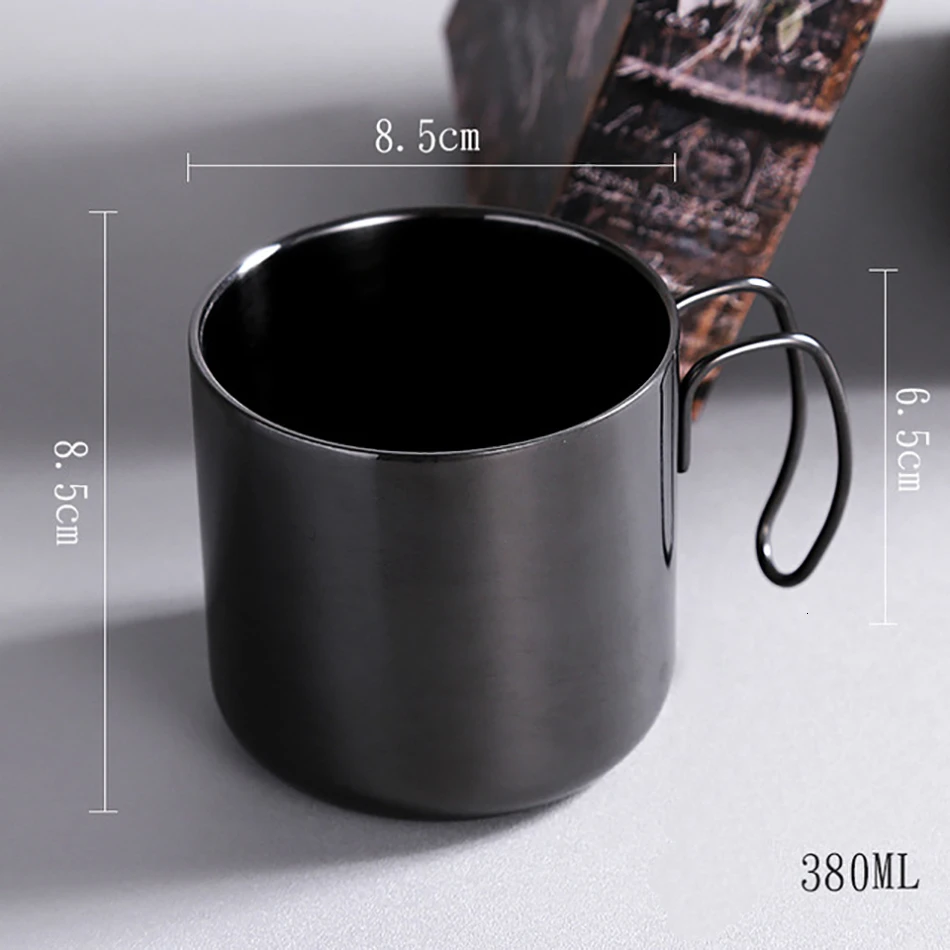 Only Cup 380 мл креативная кофейная чашка из нержавеющей стали, блестящая, деловая, для офиса, школы, дома, кофе, молоко, термо кружки, бутылка, стакан, термос - Цвет: Only Cup