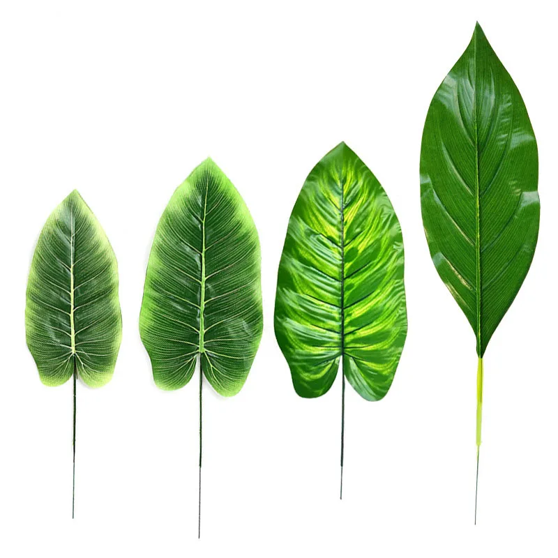 1 person worker olive leaf decoration simulation plant leaves for Hawaii tropical jungle party home | Дом и сад