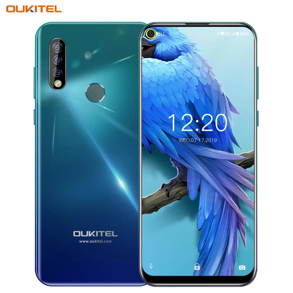 gradient Oukitel C17 Pro, 6,35 дюйма, полный экран, 4 Гб ОЗУ, 64 Гб ПЗУ, 13 МП, тройная камера заднего вида, смартфон MT6763, четыре ядра, 3900 мАч, 4G, мобильный телефон - Цвет: gradient