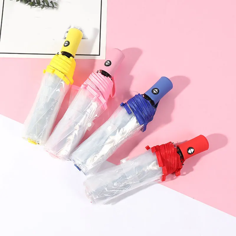 

Automatic Transparent Umbrella Folding Umbrella Rain Women Men Sun Rain Auto Umbrella Compact Windproof Style Clear Umbrella