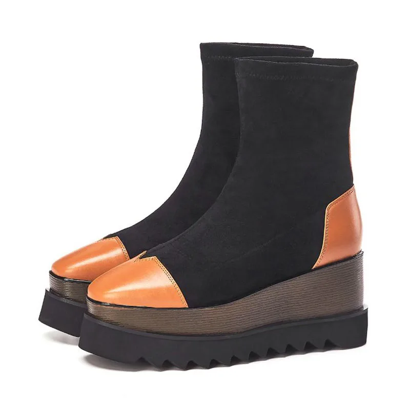 FITWEE 2020 Новое поступление модные женские ботильоны из натуральной кожи в