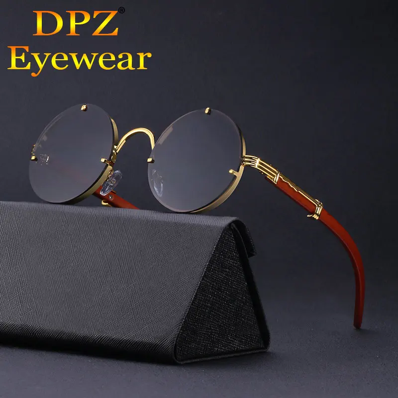 

2021 New Luxury Men Fashion Steampunk Pilot Sunglasses For Women Round Vintage Brand Design Sun Glasses UV400 Zonnebril Heren