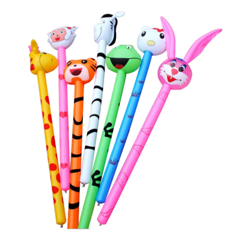 Мультфильм ПВХ надувная игрушка длинная палка животное вечерние детские игрушки