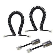 Телефонный Шнур Detangler, 2 шт черный Спиральный шнур для телефонной трубки/1,1 футов спиральный 2 шт черный Расширенный поворотный телефон P
