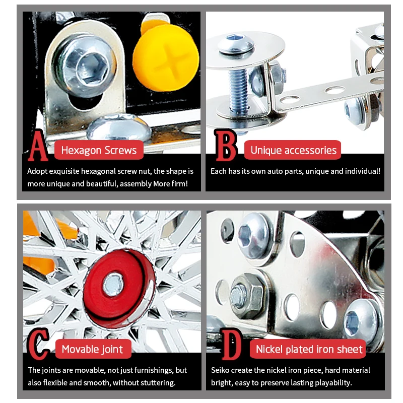 Паровозик Строительный набор 3D модель из нержавеющей стали DIY подарок