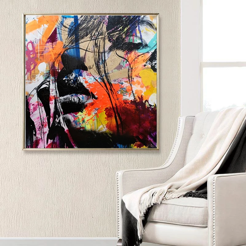 

Graffiti Art Nielly Francoise Portrait Canvas Painting Abstract Face Poster Wall Art Print Oil Picture For Livingroom Home Decor